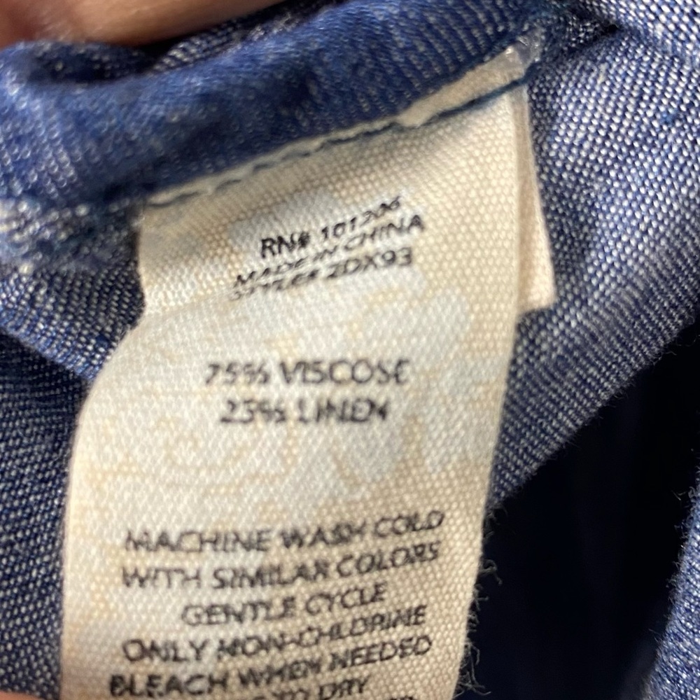 Soft Surroundings grotto denim shirt/jacket Sz L - Picture 8 of 8